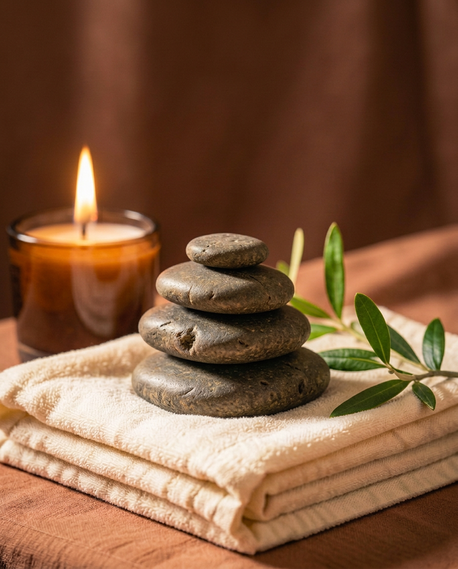 Manos de terapeuta aplicando masaje relajante en espalda en spa de lujo